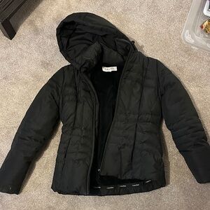 Calvin Klein Quilted Small Black Winter Jacket Coat, Excellent Condition